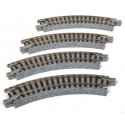 Compact Curve - Unitrack -- Radius: 4-5/8′ 11.7cm pkg(4), N, Kato USA Inc 20176