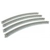 Curved Roadbed Track Section - Unitrack -- 45-Degree, 13-3/4′ 348mm Radius pkg(4), N, Kato USA Inc 20132