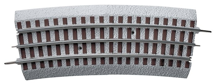 FasTrack(TM) Track w/Roadbed - 3-Rail -- O-84 Curve Track, O, Lionel 612061