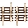 Code 55 Track w/Nickel-Silver Rail & Brown Ties -- Straight - 3/4′ 1.9cm pkg(6), N, Atlas Model Railroad Co. 2008