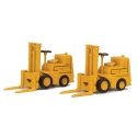 Forklift 2-Pack - Assembled -- Yellow, HO, Walthers SceneMaster 4164