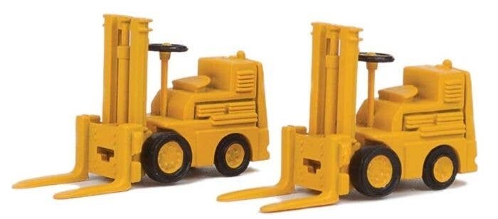Forklift 2-Pack - Assembled -- Yellow, HO, Walthers SceneMaster 4164