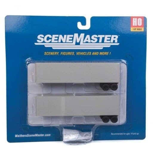 40′ Trailmobile Trailer 2-Pack - Kit -- Undecorated, HO, Walthers SceneMaster 2500