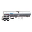 Food Grade Tank Trailer - Assembled -- Dairy Fresh Milk Products, HO, Walthers SceneMaster 12353