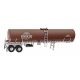 Food Grade Tank Trailer - Assembled -- Gourmet Chocolate Co., HO, Walthers SceneMaster 12355