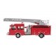Heavy-Duty Fire Department Ladder Truck - Assembled -- Red, HO, Walthers SceneMaster 13801