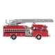 Heavy-Duty Fire Department Ladder Truck - Assembled -- Red, HO, Walthers SceneMaster 13801
