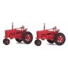 Farm Tractor 2-Pack - Assembled -- Red, HO, Walthers SceneMaster 4160