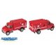 International(R) 4300 EMS Ambulance - Assembled -- Red, HO, Walthers SceneMaster 11931