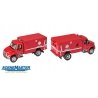 International(R) 4300 EMS Ambulance - Assembled -- Red, HO, Walthers SceneMaster 11931