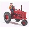 Farm Machinery -- `Red` Super M-TA Tractor with Farmer Figure - Kit, HO, GHQ 60001
