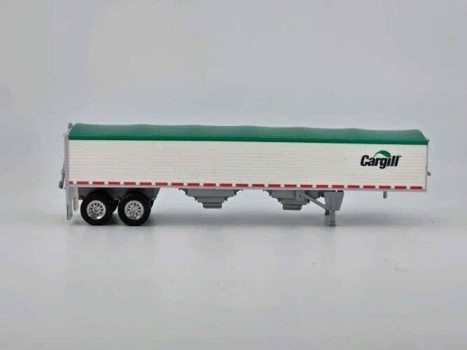 39′ Covered Grain Trailer - Assembled -- Cargill (white, green), HO, HO Logistics Replicas 465