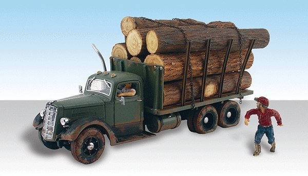 Scenic Accents(R) -- Tim Burr Logging Truck, HO, Woodland Scenics 5553