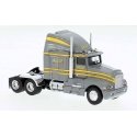 1984 Kenworth T600 Sleeper-Cab Tractor Only - Assembled -- Friderici (gray, yellow), HO, Brekina Automodelle 85929