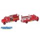International(R) 4900 Crew Cab Fire Engine - Assembled -- Red, HO, Walthers SceneMaster 11841