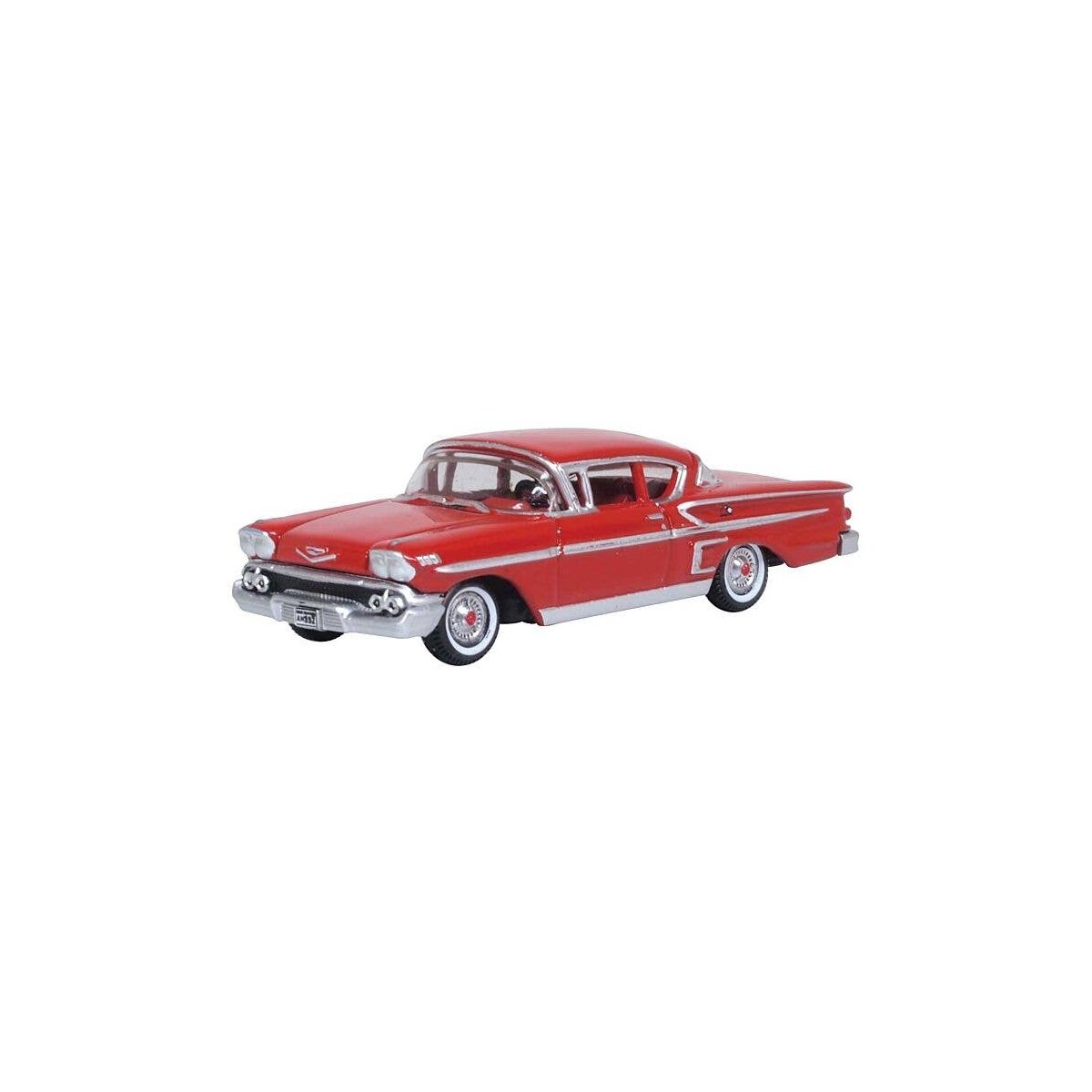 1958 Chevrolet Impala Sport Coupe - Assembled -- Rio Red, HO, Oxford Diecast 87CIS58003
