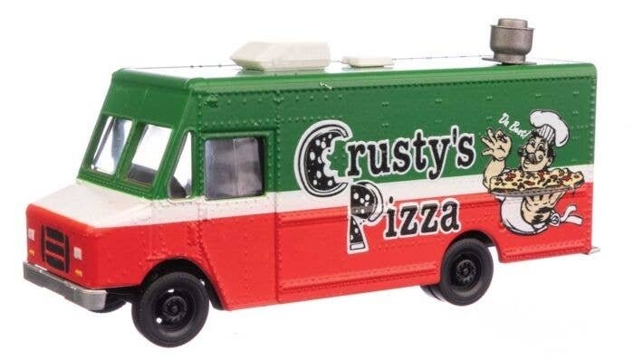 Morgan Olson(R) Route Star Van -- Crusty′s Pizza Food Truck, HO, Walthers SceneMaster 12110