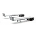 40′ Flatbed Trailer - Kit - 2-Pack -- Undecorated, HO, Walthers SceneMaster 2700