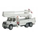 International(R) 7600 Utility Truck w/Bucket Lift - Assembled -- White, Railroad Maintenanc, HO, Walthers SceneMaster 11753