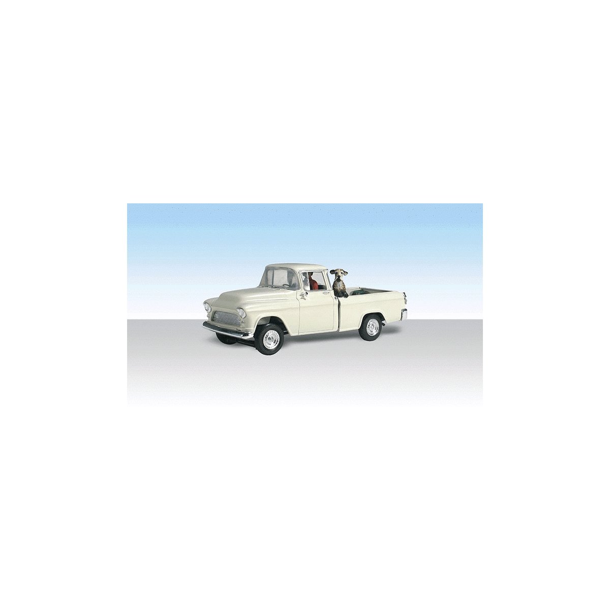 Hall & Duke - Assembled - AutoScenes(R) -- Pickup Truck & 2 Figures, HO, Woodland Scenics 5521