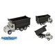 International(R) 7600 Dual-Axle Coal Truck - Assembled -- Silver Cab, Black Box, HO, Walthers SceneMaster 11677