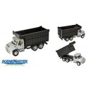 International(R) 7600 Dual-Axle Coal Truck - Assembled -- Silver Cab, Black Box, HO, Walthers SceneMaster 11677