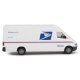 Delivery Van - Assembled -- United States Postal Service (white, blue, red ′We Deliver For , HO, Walthers SceneMaster 12208