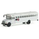 International(R) MOW Crew Bus - Assembled -- White, Railroad Maintenance-of-Way Logo Decals, HO, Walthers SceneMaster 11702