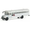 International(R) MOW Crew Bus - Assembled -- White, Railroad Maintenance-of-Way Logo Decals, HO, Walthers SceneMaster 11702