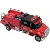 International(R) 7600 2-Axle Crew-Cab Brush Fire Truck - Assembled -- Red, Black, HO, Walthers SceneMaster 11920