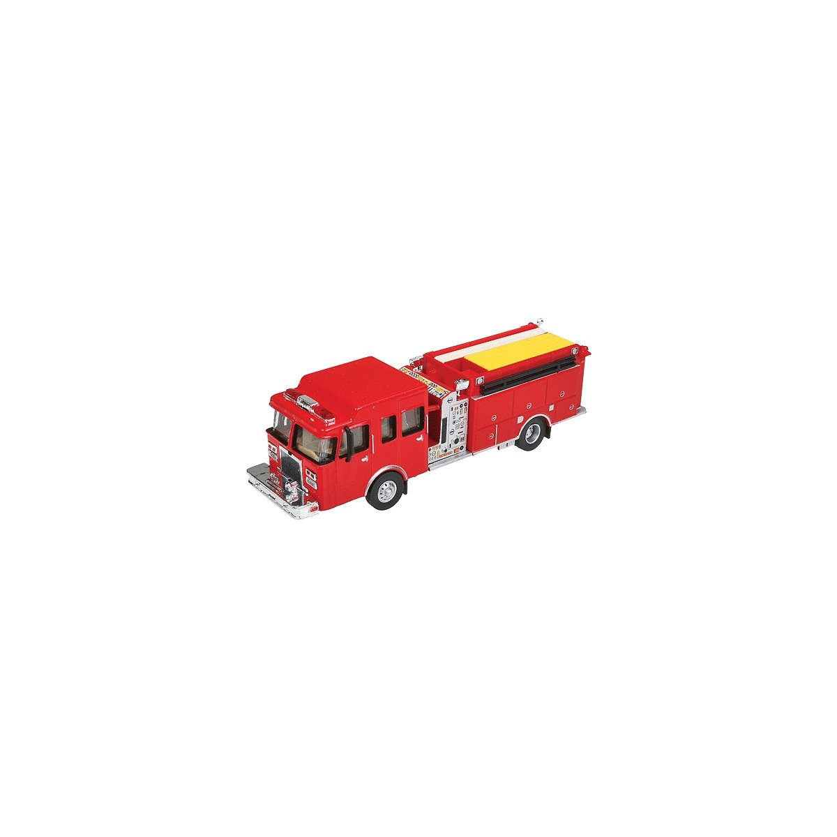 Heavy-Duty Fire Engine - Assembled -- Red, HO, Walthers SceneMaster 13800