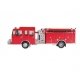 Heavy-Duty Fire Engine - Assembled -- Red, HO, Walthers SceneMaster 13800