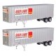Flexi-Van 40′ Trailer 2-Pack - Assembled -- Soo Line (Intermodal Service placard end doors), HO, Walthers SceneMaster 2613