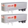 Flexi-Van 40′ Trailer 2-Pack - Assembled -- Soo Line (Intermodal Service placard end doors), HO, Walthers SceneMaster 2613