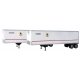 40′ Trailmobile Trailer 2-Pack - Assembled -- US Postal Service (white, blue, red), HO, Walthers SceneMaster 2517