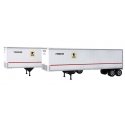 40′ Trailmobile Trailer 2-Pack - Assembled -- US Postal Service (white, blue, red), HO, Walthers SceneMaster 2517