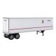 40′ Trailmobile Trailer 2-Pack - Assembled -- US Postal Service (white, blue, red), HO, Walthers SceneMaster 2517