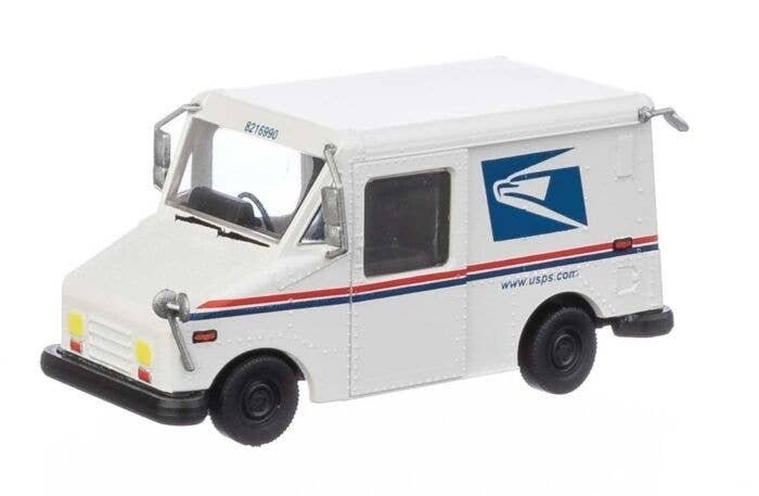 Long Life Vehicle (LLV) Mail Truck -- United States Postal Service(R) 1993-Present Scheme, HO, Walthers SceneMaster 12253