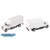 International(R) 4900 Single-Axle Box Van - Assembled -- White Cab & Box, HO, Walthers SceneMaster 11290