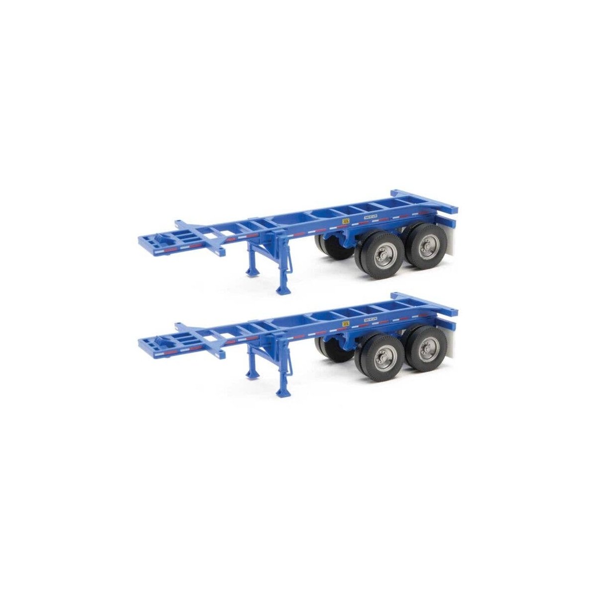 20′ Container Chassis (2-Pack) -- Blue, HO, Walthers SceneMaster 4501
