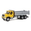 International(R) 7600 3-Axle Heavy-Duty Dump Truck - Assembled -- Yellow Cab, Silver Dump B, HO, Walthers SceneMaster 11663