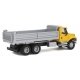 International(R) 7600 3-Axle Heavy-Duty Dump Truck - Assembled -- Yellow Cab, Silver Dump B, HO, Walthers SceneMaster 11663