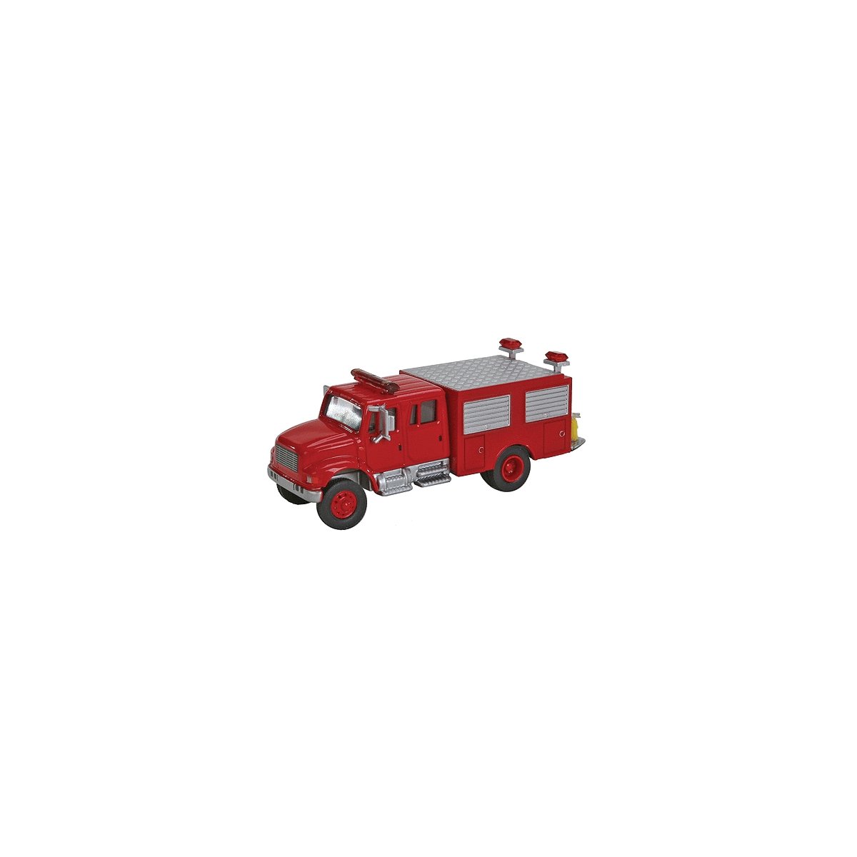 International(R) 4900 First Response Fire Truck - Assembled -- Red, HO, Walthers SceneMaster 11893