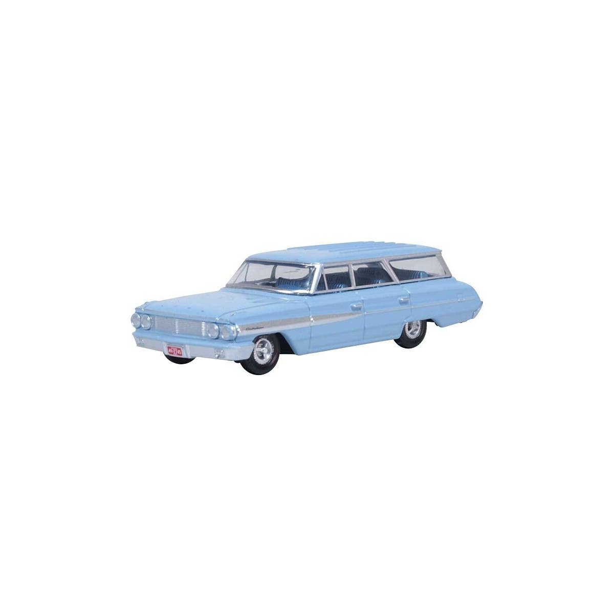 1964 Ford Country Sedan Station Wagon - Assembled -- Skylight Blue, HO, Oxford Diecast 87FC64001