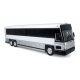 MCI D4000 Coach - Assembled -- Painted, Unlettered (white, silver, black), HO, Iconic Replicas 870483