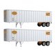 Flexi-Van 40′ Trailer 2-Pack - Assembled -- New York Central 1 (Yellow Logo Flexi-Van Placar, HO, Walthers SceneMaster 2606