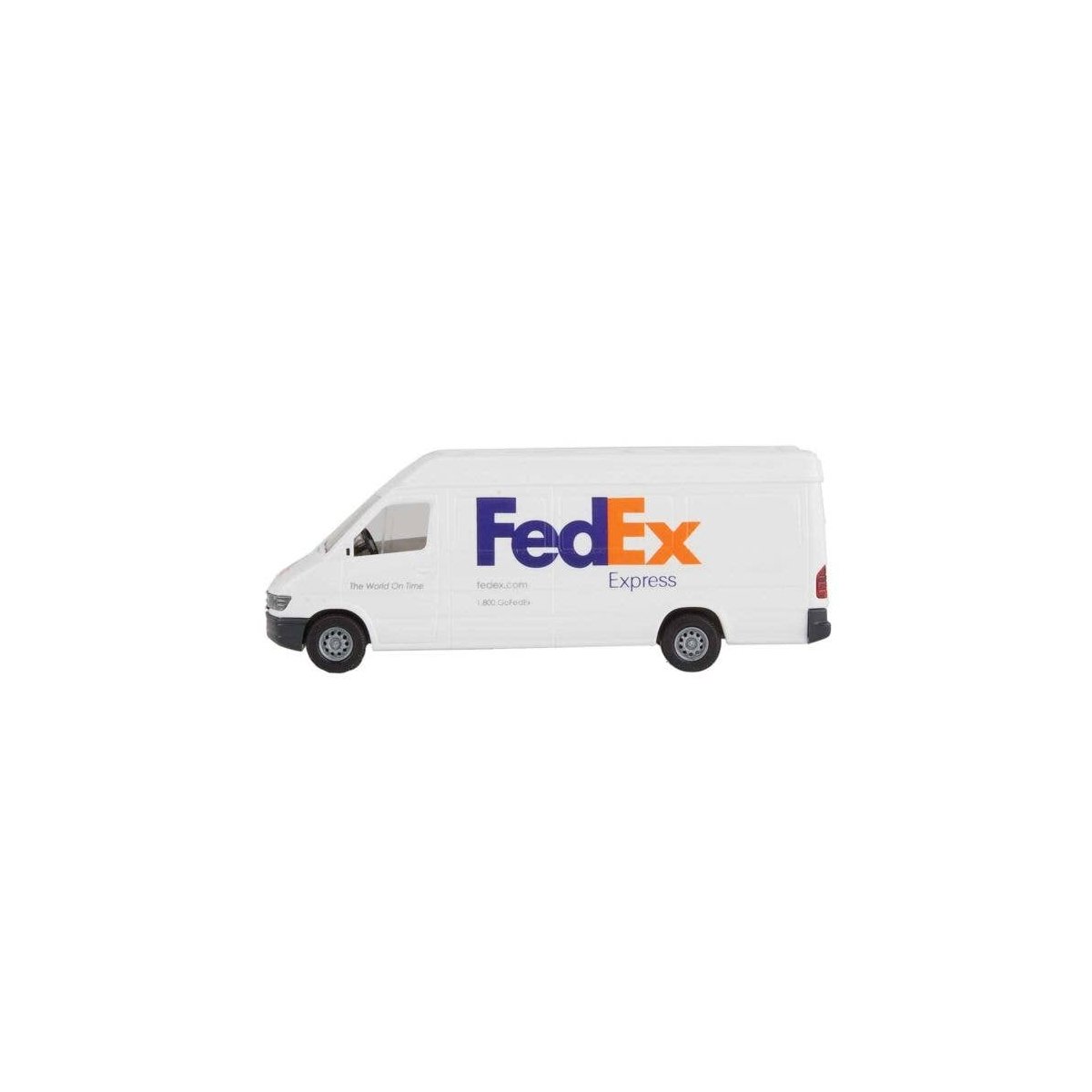 Delivery Van - Assembled -- FedEx Express (white, purple, orange), HO, Walthers SceneMaster 12203