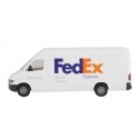 Delivery Van - Assembled -- FedEx Express (white, purple, orange), HO, Walthers SceneMaster 12203