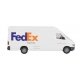 Delivery Van - Assembled -- FedEx Express (white, purple, orange), HO, Walthers SceneMaster 12203