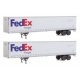 53′ Stoughton Trailer 2-Pack - Assembled -- FedEx Freight, HO, Walthers SceneMaster 2452